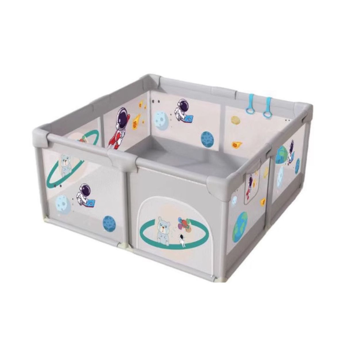 BABYLUNA - Corral y Gimnasio Infantil con alfombra y Juegos Astronauta