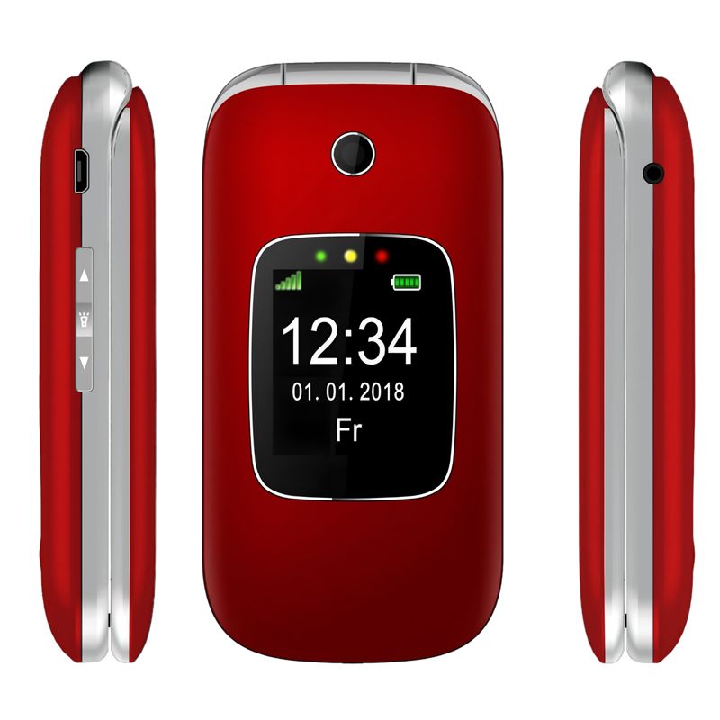 IRT - Teléfono IRT Senior 4G S O S para Adulto Mayor Almeja 330R - Rojo