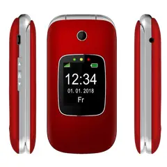 IRT - Teléfono Senior 4G S O S para Adulto Mayor Almeja 330R - Rojo