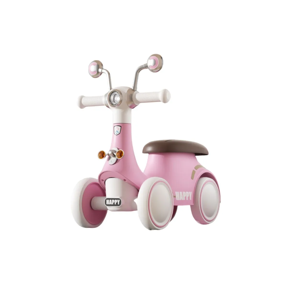 BABYLUNA - Correpasillos Auto Andador Infantil con Luces y Música Caracol Rosado