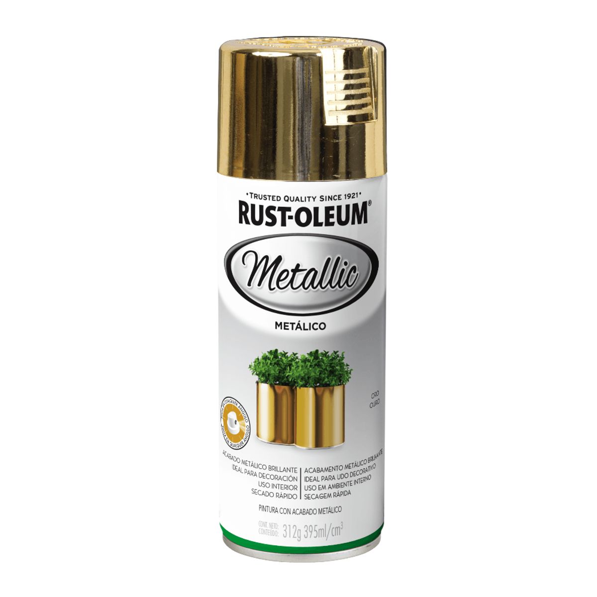 RUST OLEUM - Pintura Metallic Color Oro 395 ml Rust Oleum