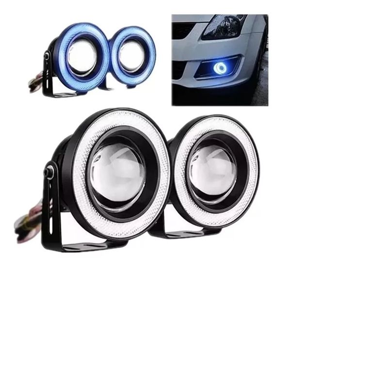 GENERICO - Foco Led Neblinero Ojos De Ángel 30w89mm Azul