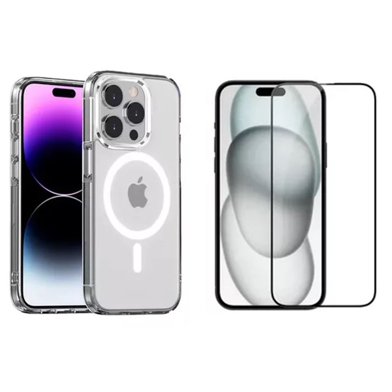 GENERICO - Kit Carcasa + Mica Protectora Compatible Con iPhone 16 Pro