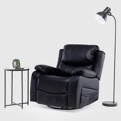 VYS SPA - BERGER RECLINABLE PRO BLACK CON VIBROMASAJE 8 PUNTOS + CONTROL REMOTO + CALEFACCION + MECEDOR