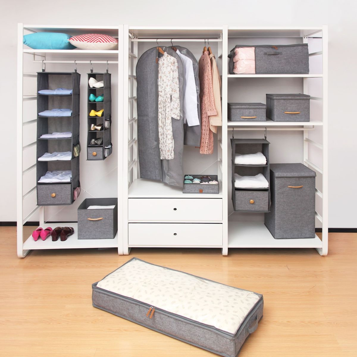 GENERICO - Organizador Colgante De Ropa Varios 6 Compartimentos Closet