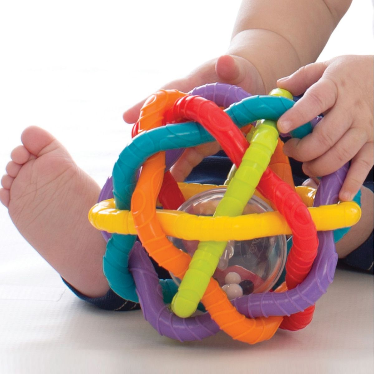 PLAYGRO - Pelota Sonajero Multicolor Bendy Playgro