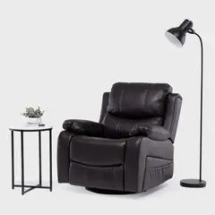 VYS SPA - BERGER RECLINABLE PRO BROWN CON VIBROMASAJE 8 PUNTOS + CONTROL REMOTO + CALEFACCION + MECEDOR