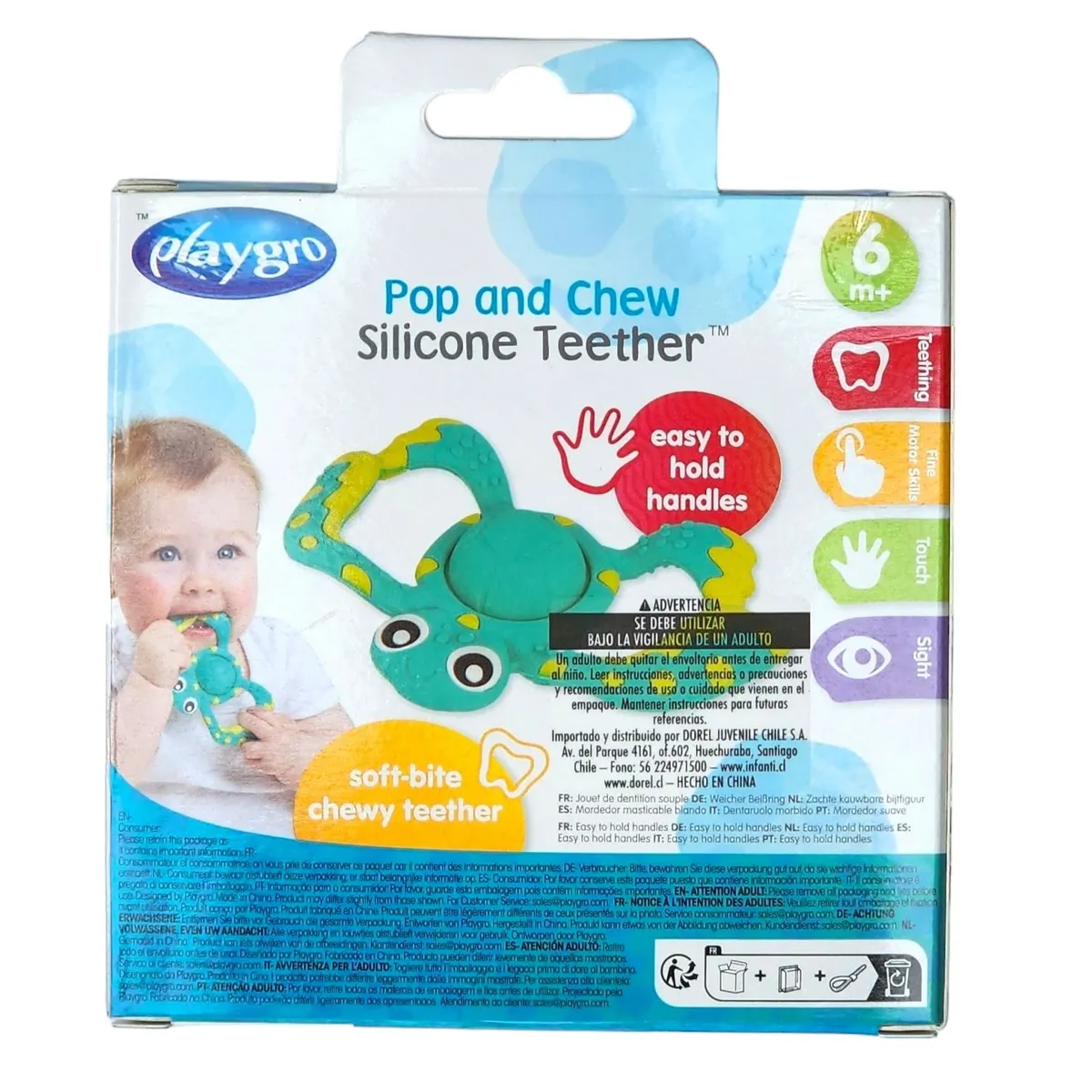 PLAYGRO - Mordedor De Silicona Tortuga Playgro