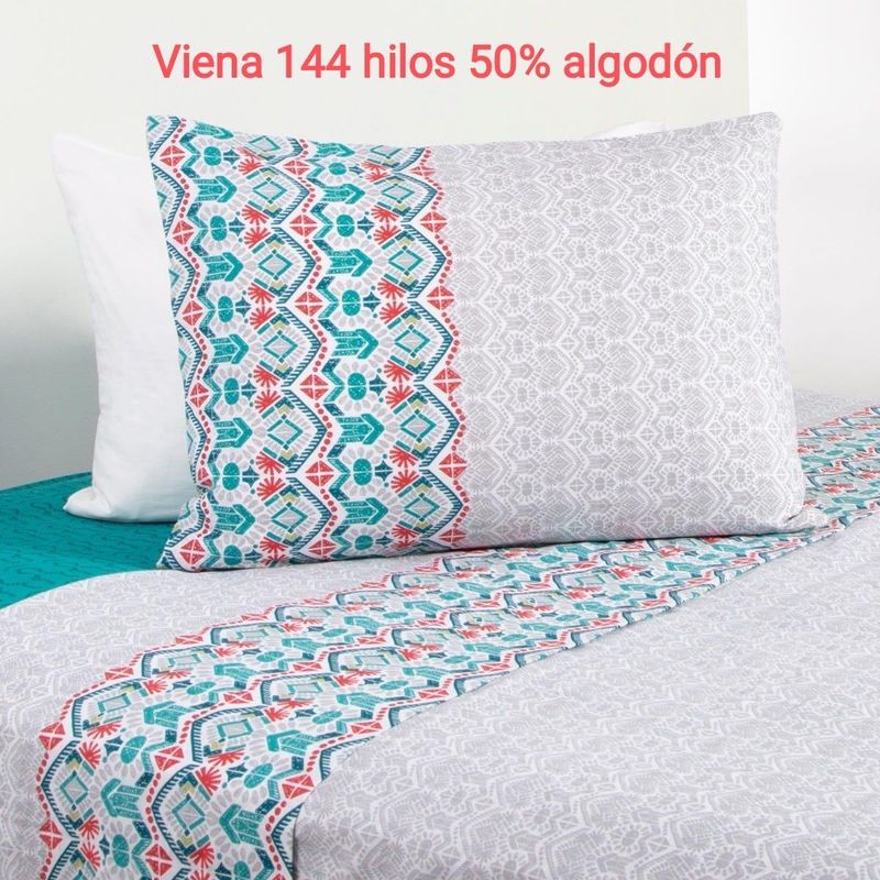 GENERICO - Sabanas Af Cannon 144 Hilos King. Diseño Viena