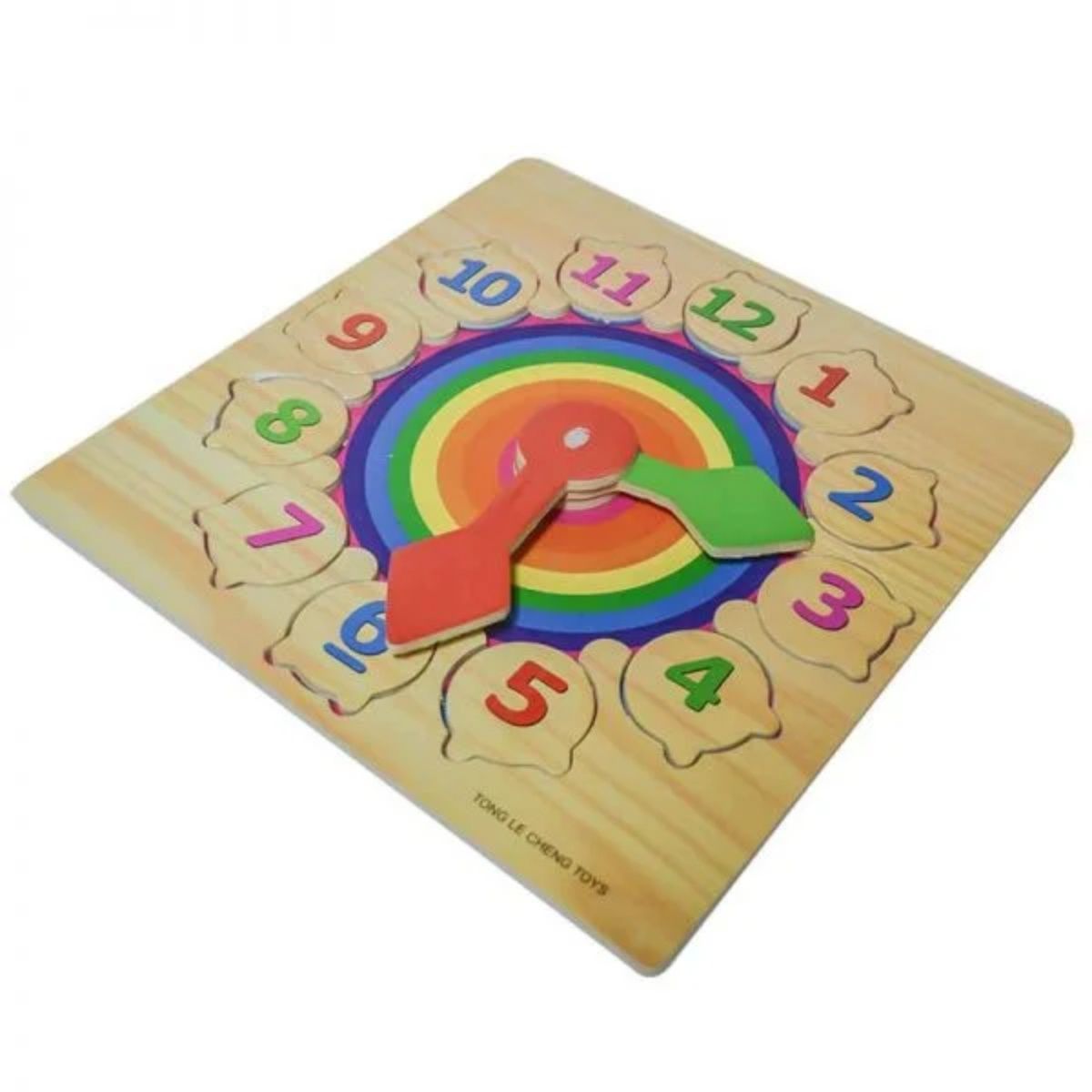 OEM - Reloj Encaje Juguete Madera