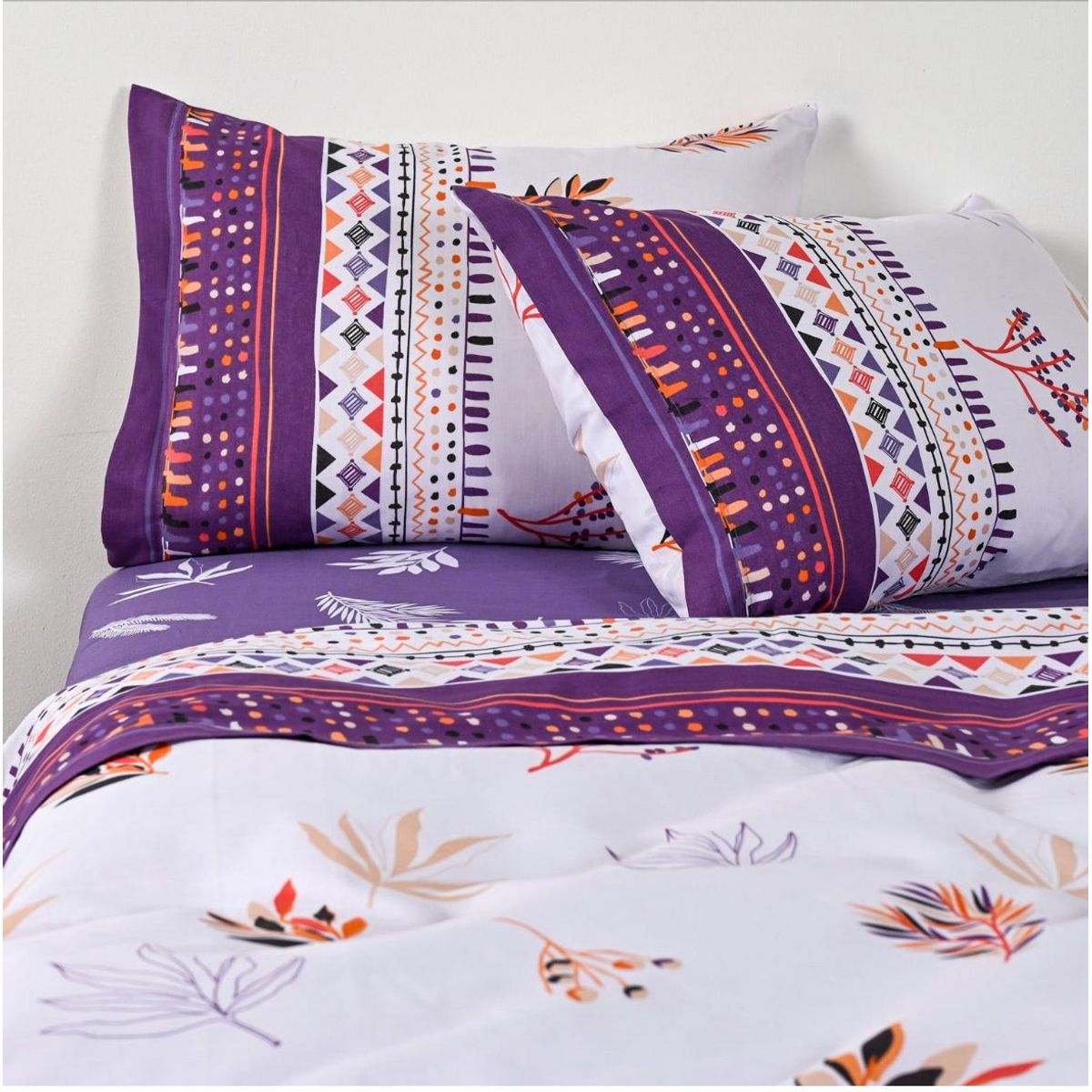 GENERICO - Sabanas Af Cannon 144 Hilos King. Diseño Lavander