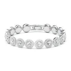 BLOOM CRYSTAL - Pulsera de Tenis Angelical con Cristales Transparentes en rodio