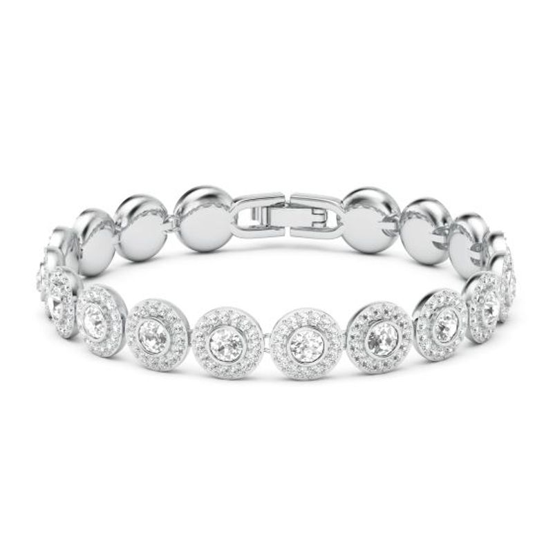 BLOOM CRYSTAL - Pulsera de Tenis Angelical con Cristales Transparentes en rodio
