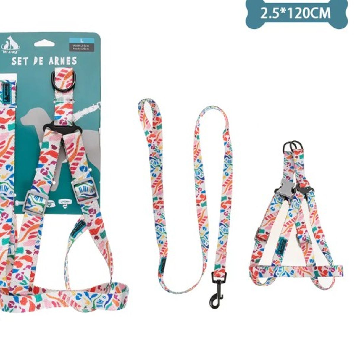 GENERICO - Set De Arnés Y Correa 25Cm120Cm