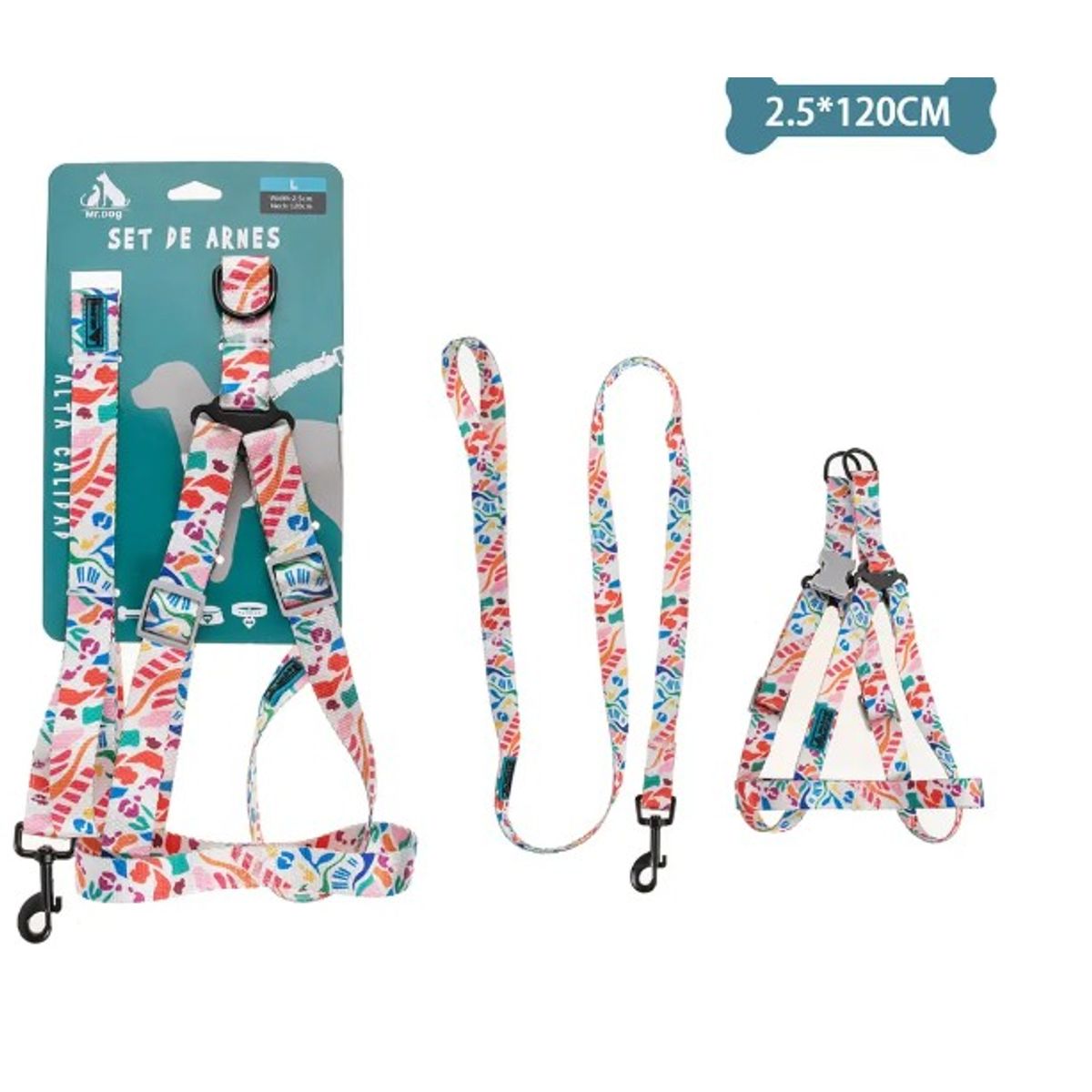 GENERICO - Set De Arnés Y Correa 25Cm120Cm