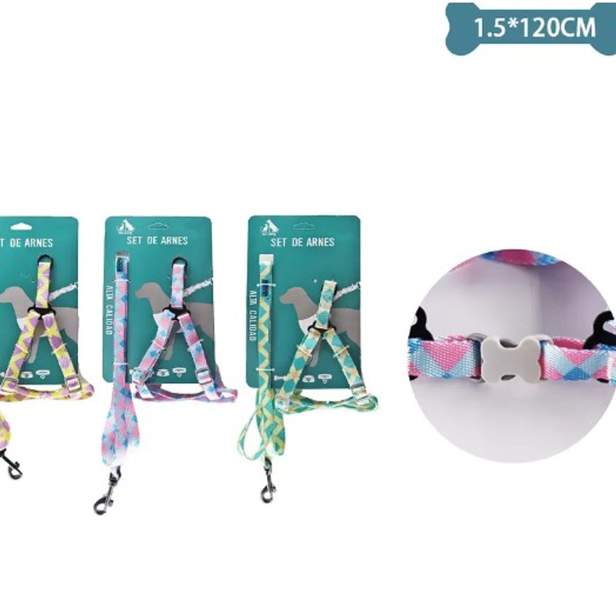 GENERICO - Set De Arnés Y Correa 15Cm120Cm Color Aleatorio