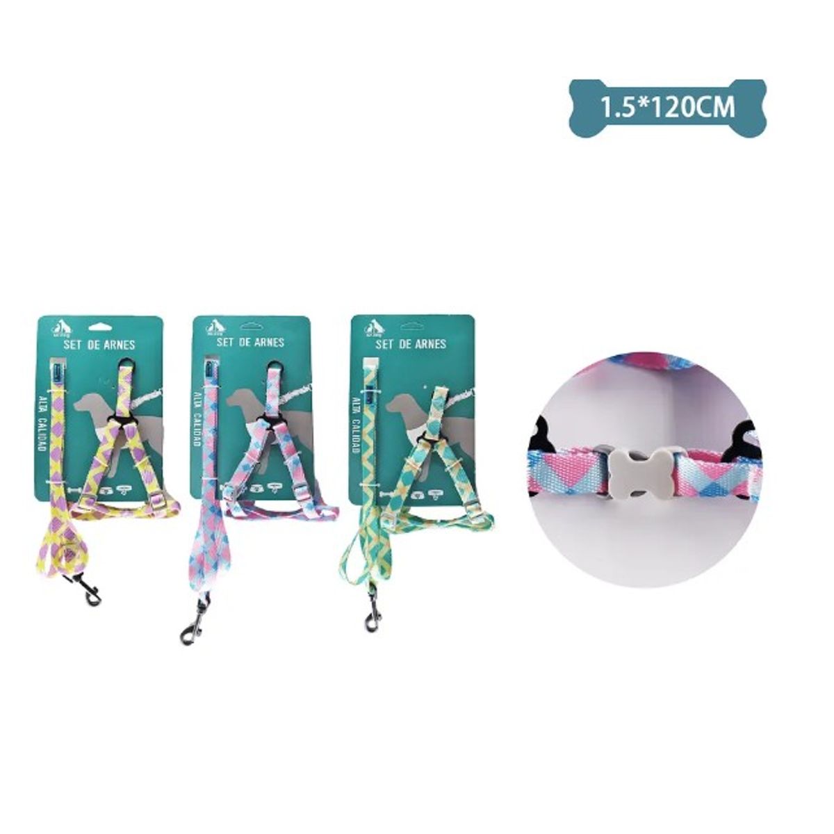 GENERICO - Set De Arnés Y Correa 15Cm120Cm Color Aleatorio