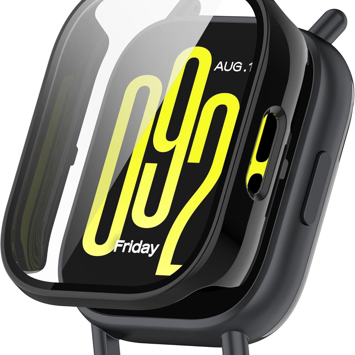 GENERICO - Protector Carcasa Vidrio Para Redmi Watch 5 Lite Negro