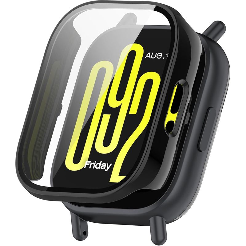 GENERICO - Protector Carcasa Vidrio Para Redmi Watch 5 Lite Negro