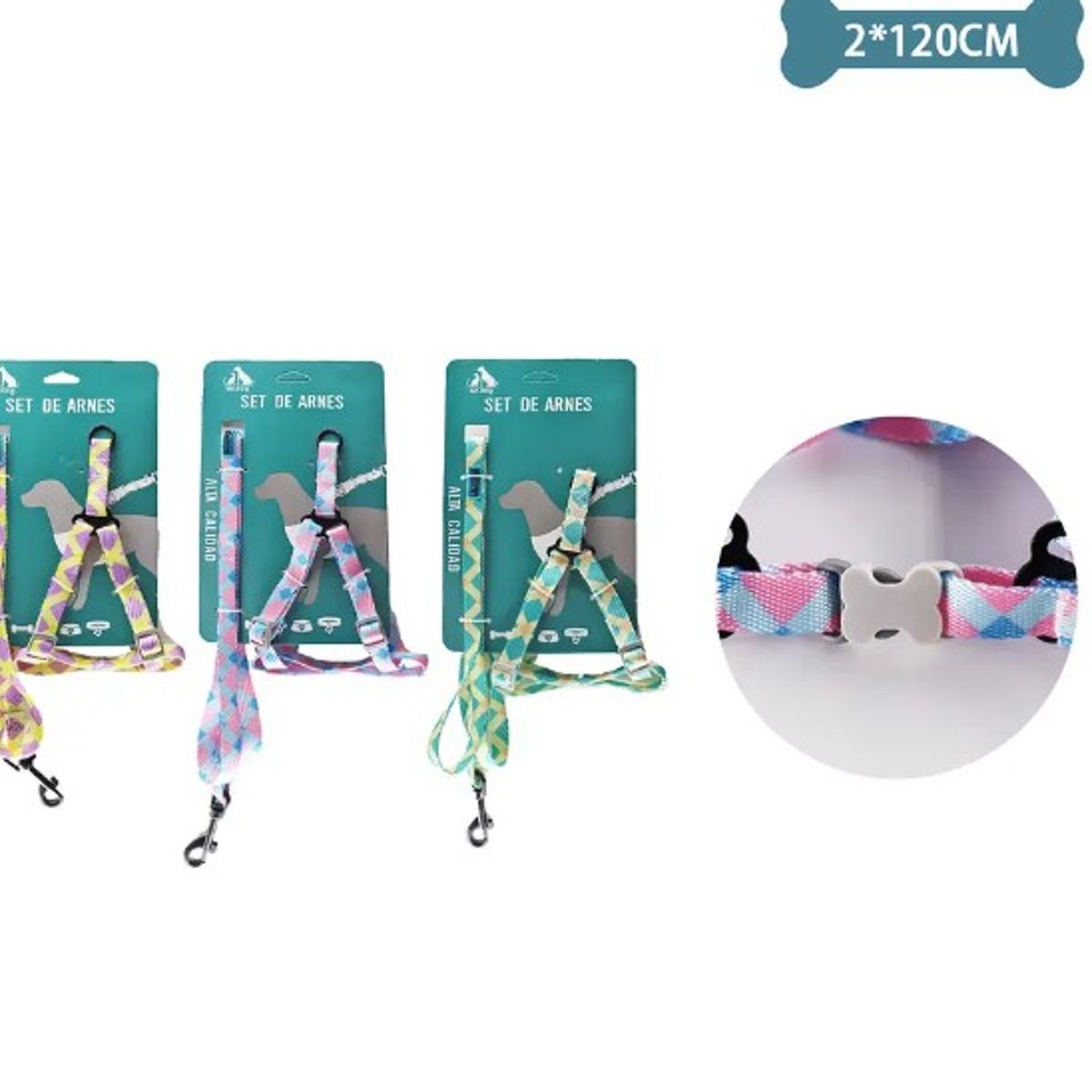 GENERICO - Set De Arnés Y Correa 20Cm120Cm Color Aleatorio