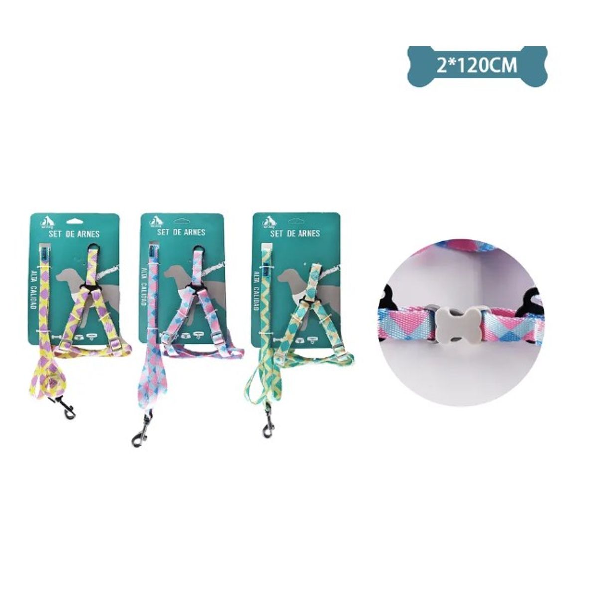 GENERICO - Set De Arnés Y Correa 20Cm120Cm Color Aleatorio