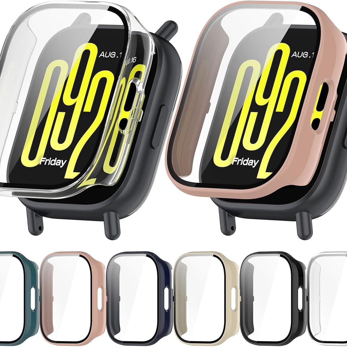 GENERICO - Protector Carcasa Vidrio Para Redmi Watch 5 Active Negro