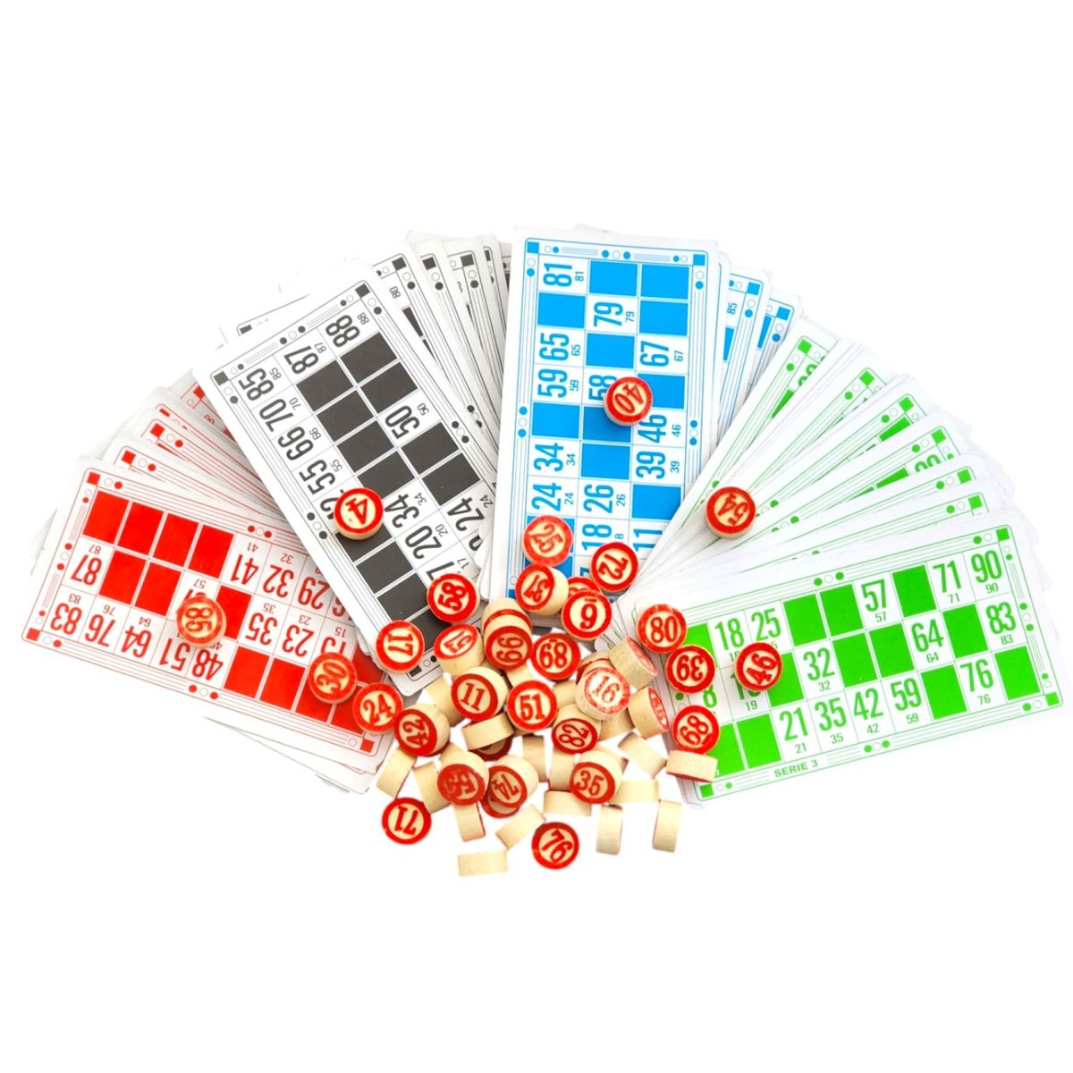 GENERICO - Juego de Bingo Loto Cartón y Madera 12053