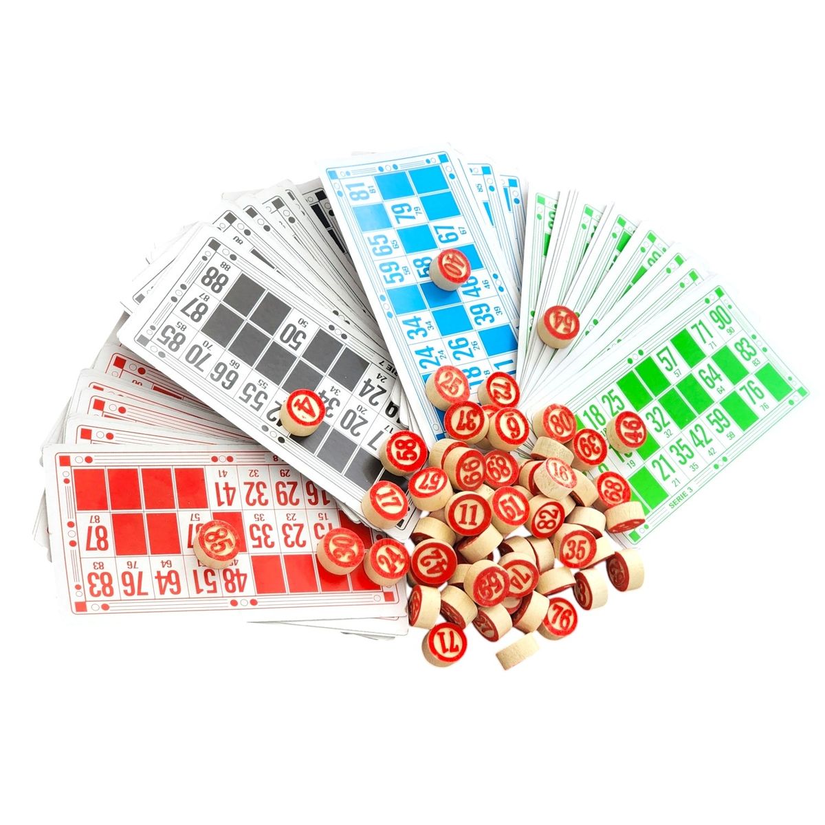 GENERICO - Juego de Bingo Loto Cartón y Madera 12053