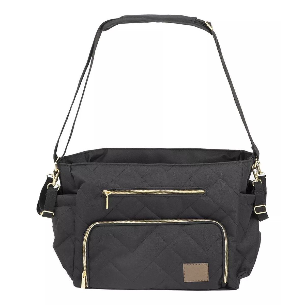 INFANTI - Bolso Maternal Pañalera Infanti Motto Gold Negro