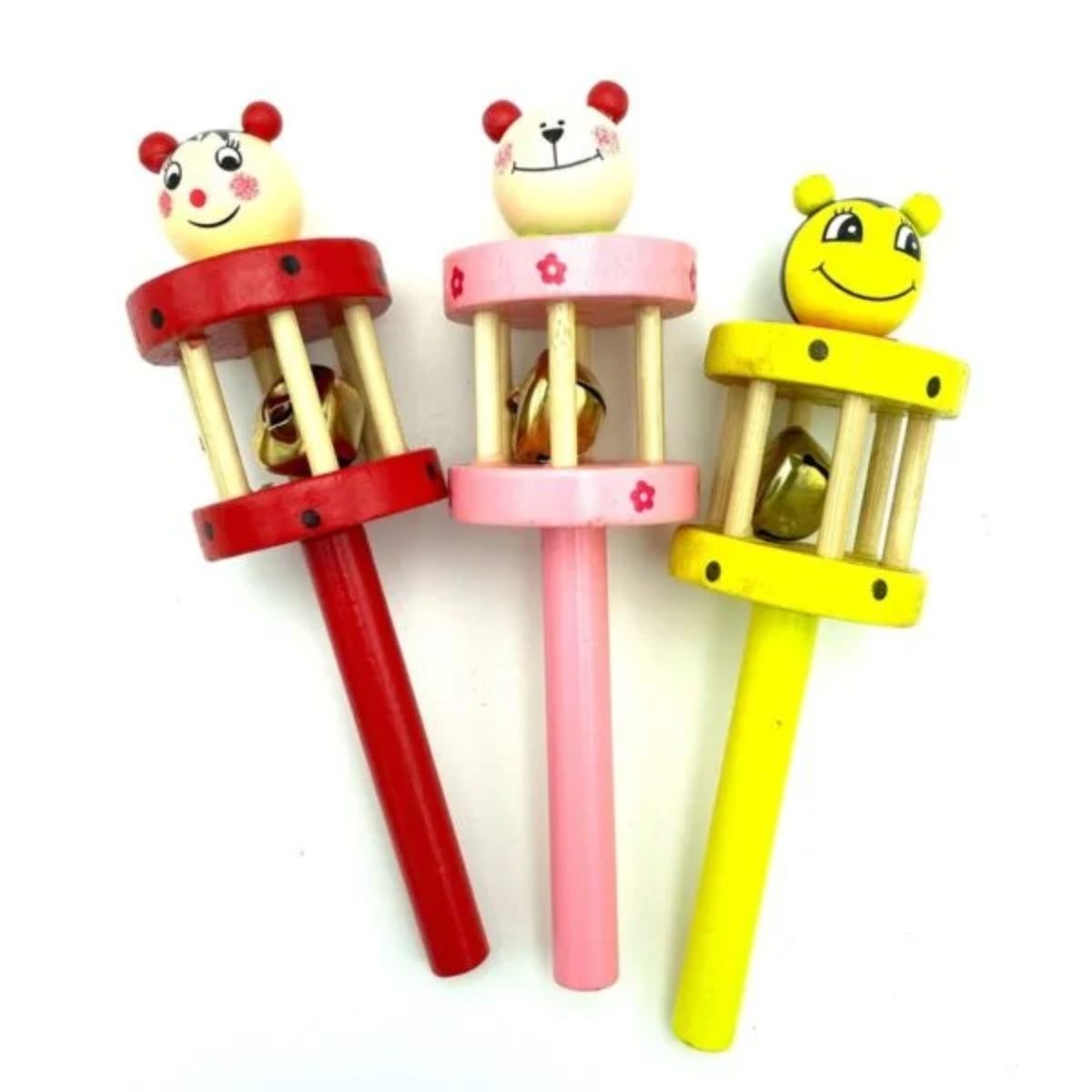 OEM - Set 2 Cascabel Juguete Madera