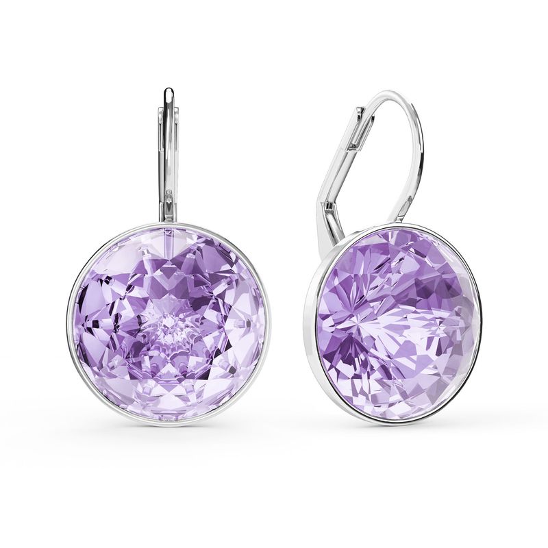 BLOOM CRYSTAL - Aros Bella con cristal violeta de 14 mm en plata