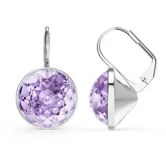 BLOOM CRYSTAL - Aros Bella con cristal violeta de 14 mm en plata