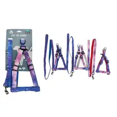 GENERICO - Set De Arnés Y Correa Cielo Estrellado 25Cm Color Aleatorio