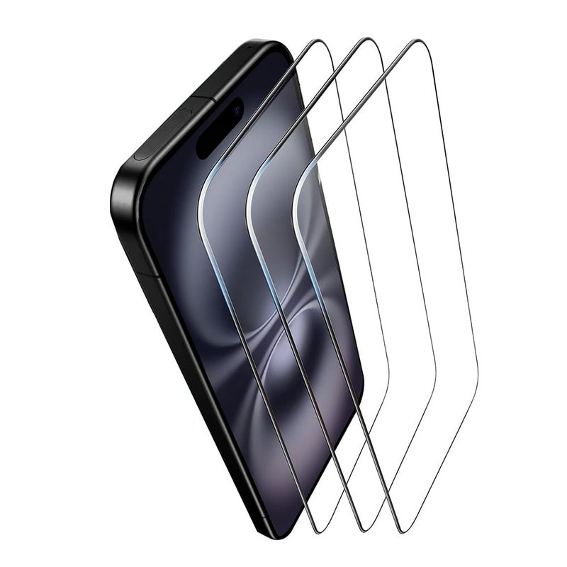 GENERICO - Pack 3 Laminas De Vidrio Completa 9h Para iPhone 16 Pro