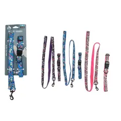 GENERICO - Set De Arnés Y Correa Diseño Flores 20Cm Color Aleatorio