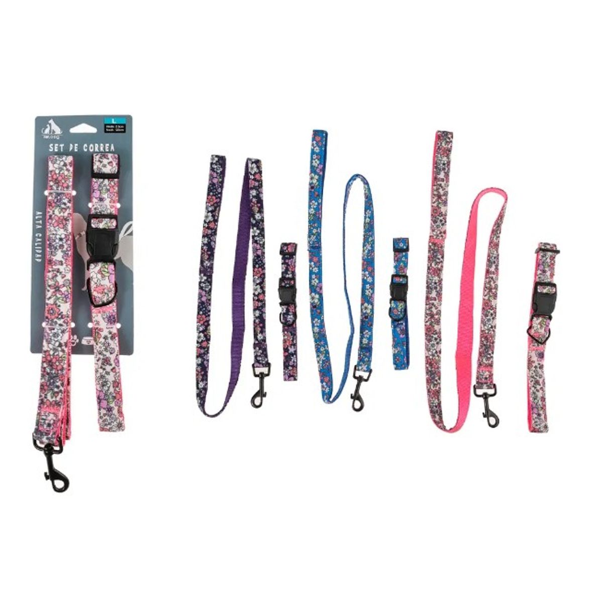GENERICO - Set De Arnés Y Correa Diseño Flores 25Cm Color Aleatorio