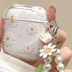 GENERICO - Funda para Audífonos Fashion Margaritas - Compatible Airpods 1 y 2