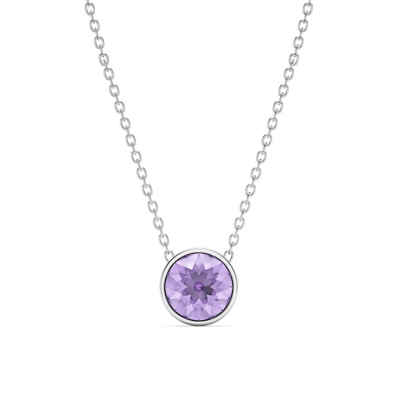 BLOOM CRYSTAL - Collar Bella de 11mm con cristal de Swarovski Violeta bañado en rodio