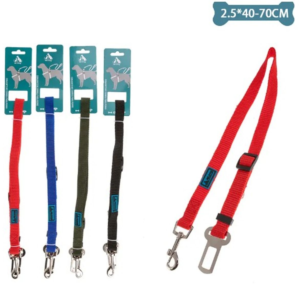 GENERICO - Cinturón De Seguridad 25Cm40Cm-70Cm Color Aleatorio