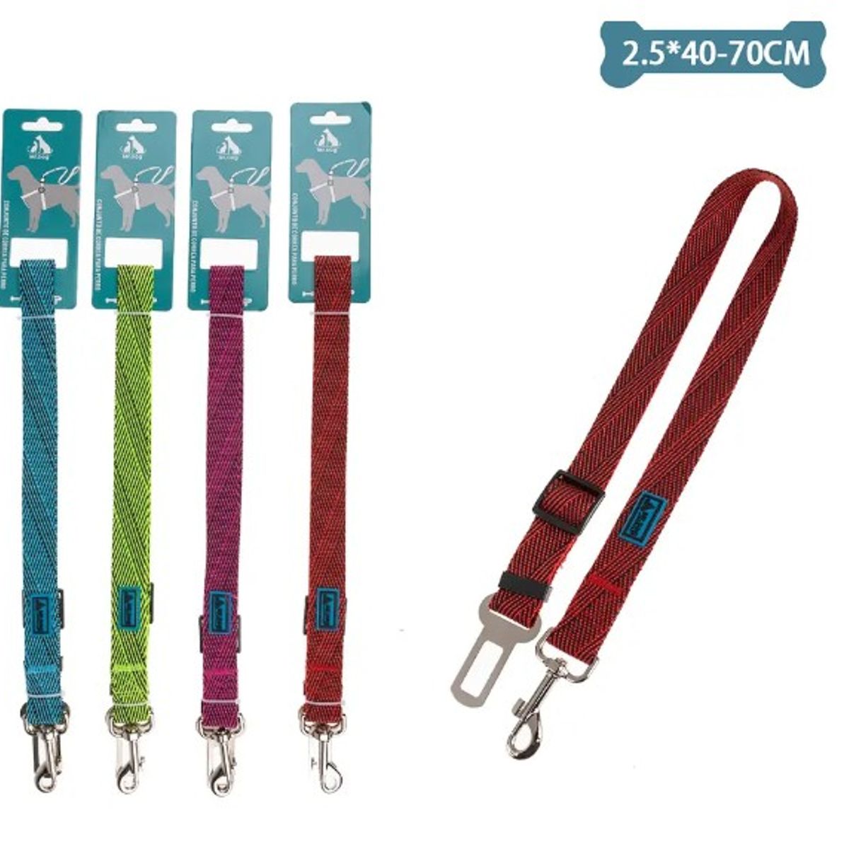 GENERICO - Cinturón De Seguridad 25Cm40Cm-70Cm Color Aleatorio