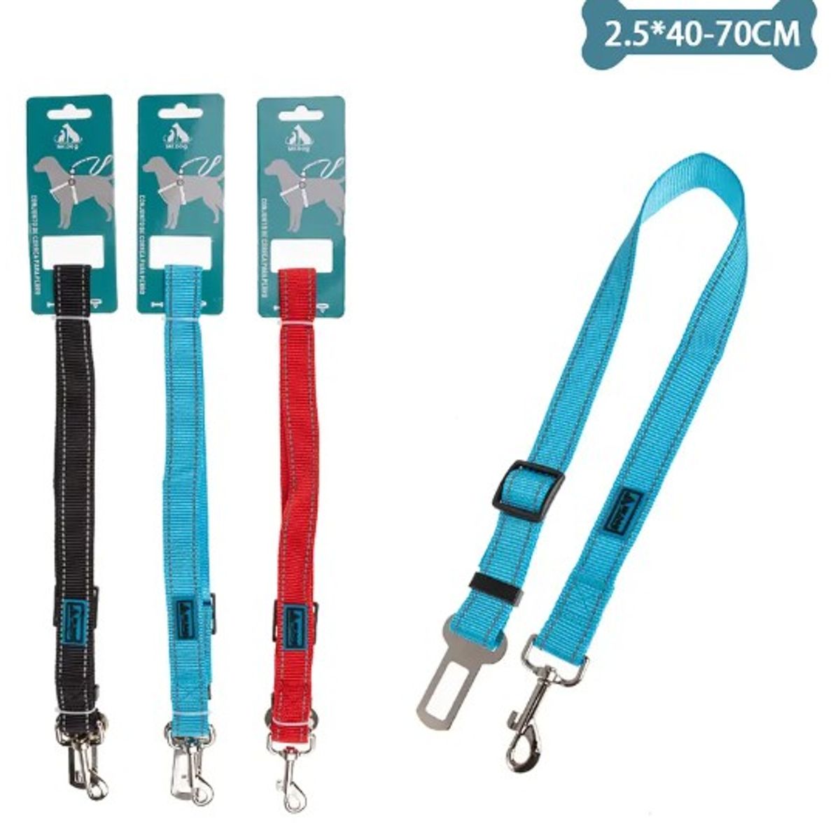 GENERICO - Cinturón De Seguridad 25Cm40Cm-70Cm Color Aleatorio