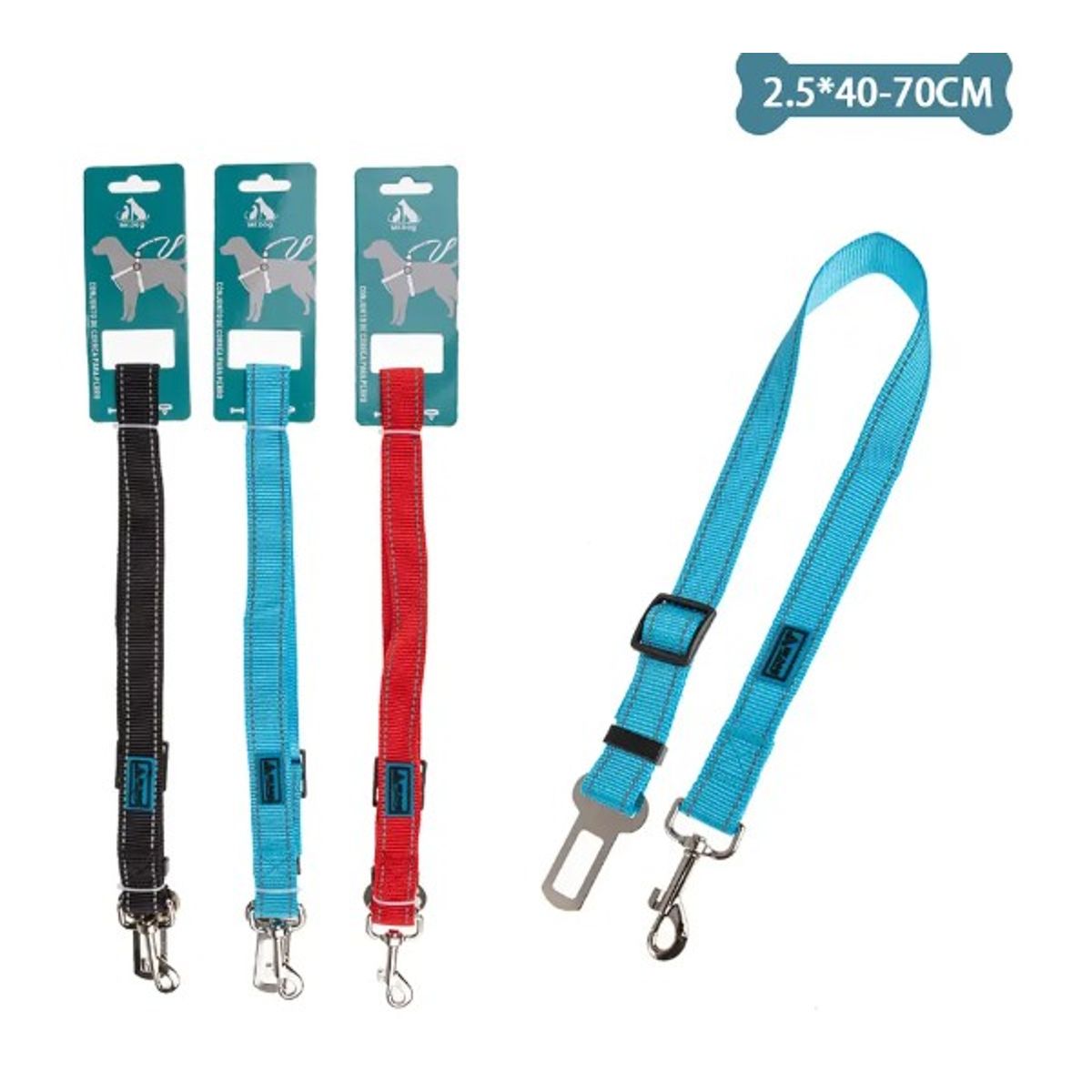 GENERICO - Cinturón De Seguridad 25Cm40Cm-70Cm Color Aleatorio