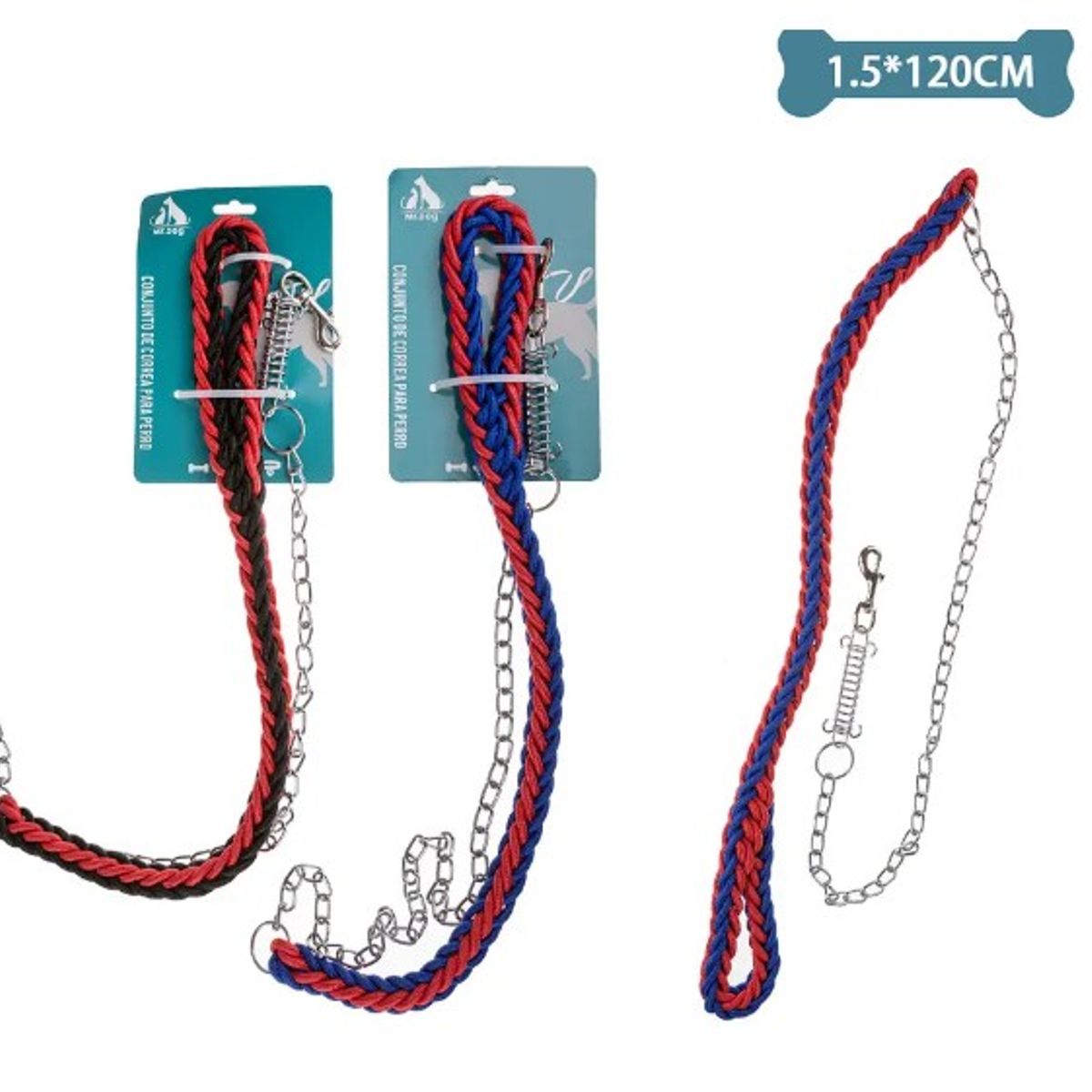 GENERICO - Correa Trenzada Con Cdena 15Cm12M Color Aleatorio