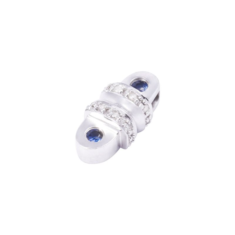 JB JOYAS BARON - Colgante Oro Blanco 18kt Diseño Zafiros 12x0,75 Pts