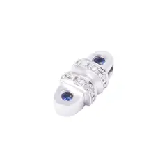 JB JOYAS BARON - Colgante Oro Blanco 18kt Diseño Zafiros 12x0,75 Pts