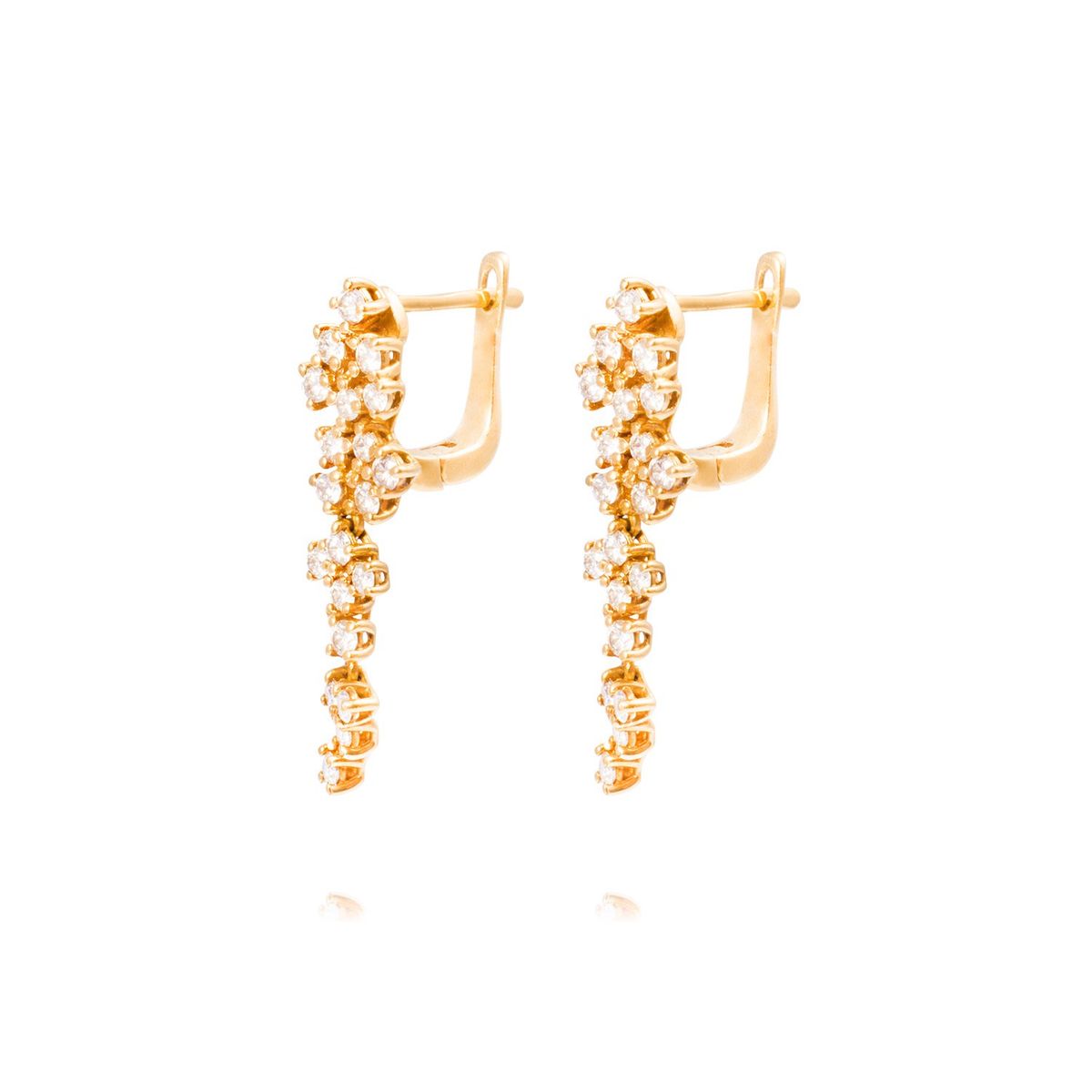 JB JOYAS BARON - Aros Oro Amarillo 18kt Diamantes 90 Pts