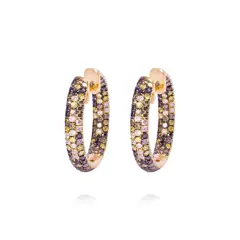 JB JOYAS BARON - Aros Oro Amarillo 18kt Argollas Diamantes 2,21 Qlts