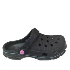 JKS - Sandalia Mujer Zueco Negro Fucsia Gougar