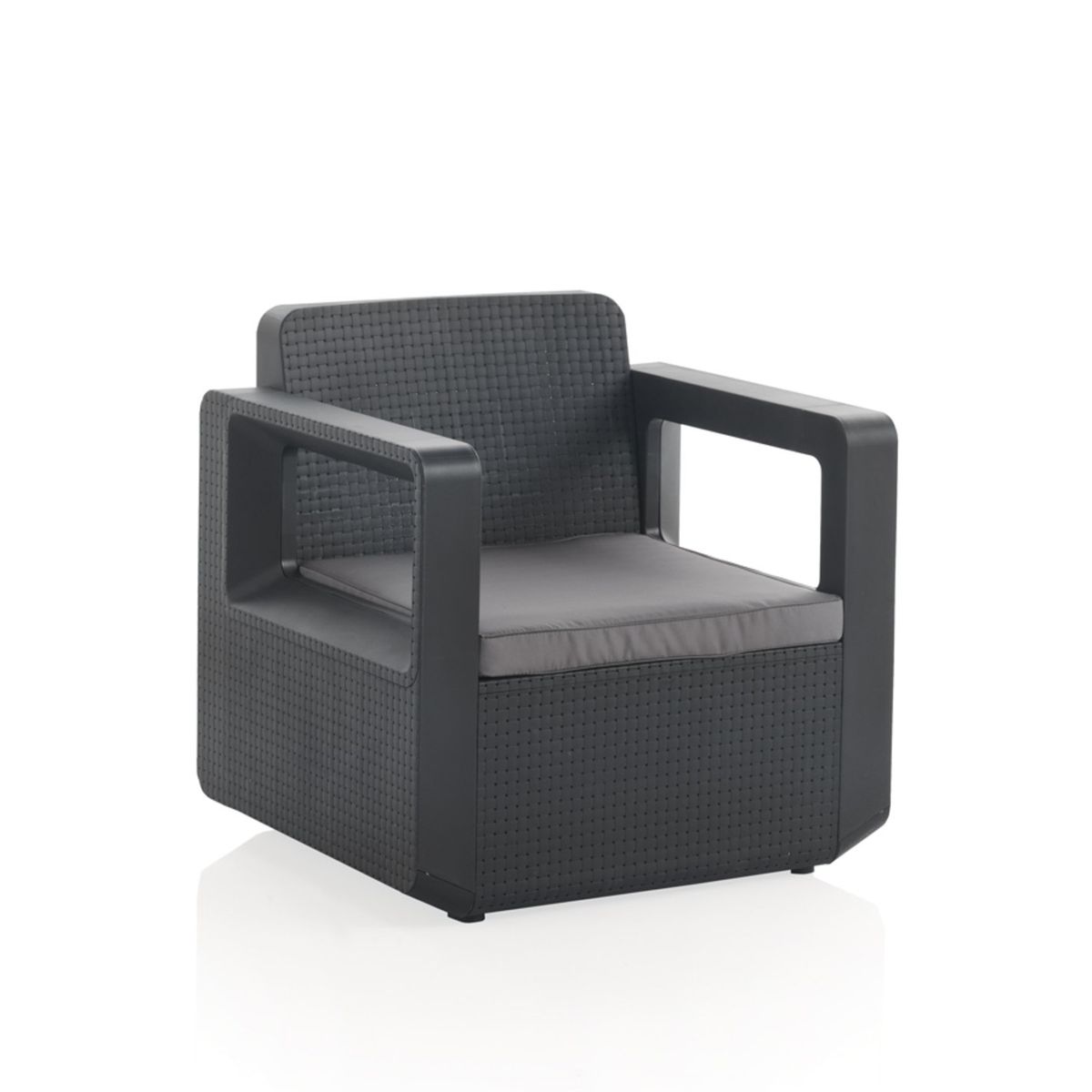 GENERICO - JUEGO TERRAZA VENUS TETE A TETE GRAFITO 3 PIEZAS