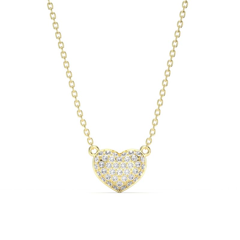 BLOOM CRYSTAL - Collar Corazón Alana con Cristales de  Austria Transparente 13mm chapado en Oro